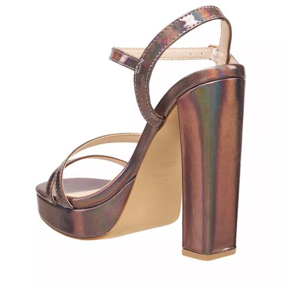 Halston Sardinia Platform Dress Sandals – Pewter - Sz 9 - Picture 3 of 13